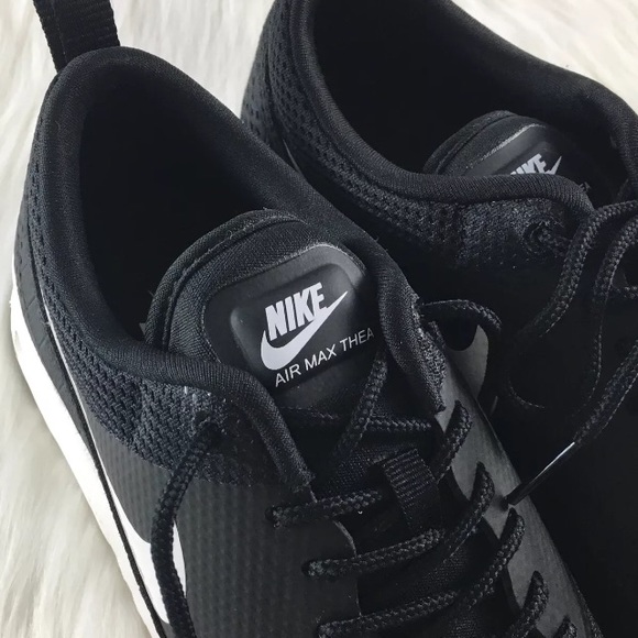Women's Nike Air Max Thea Black + White Sneakers - Picture 8 of 8